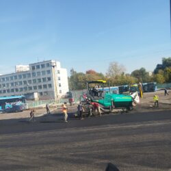 Г. Москва, асфальтирование площадки в автобусном парке